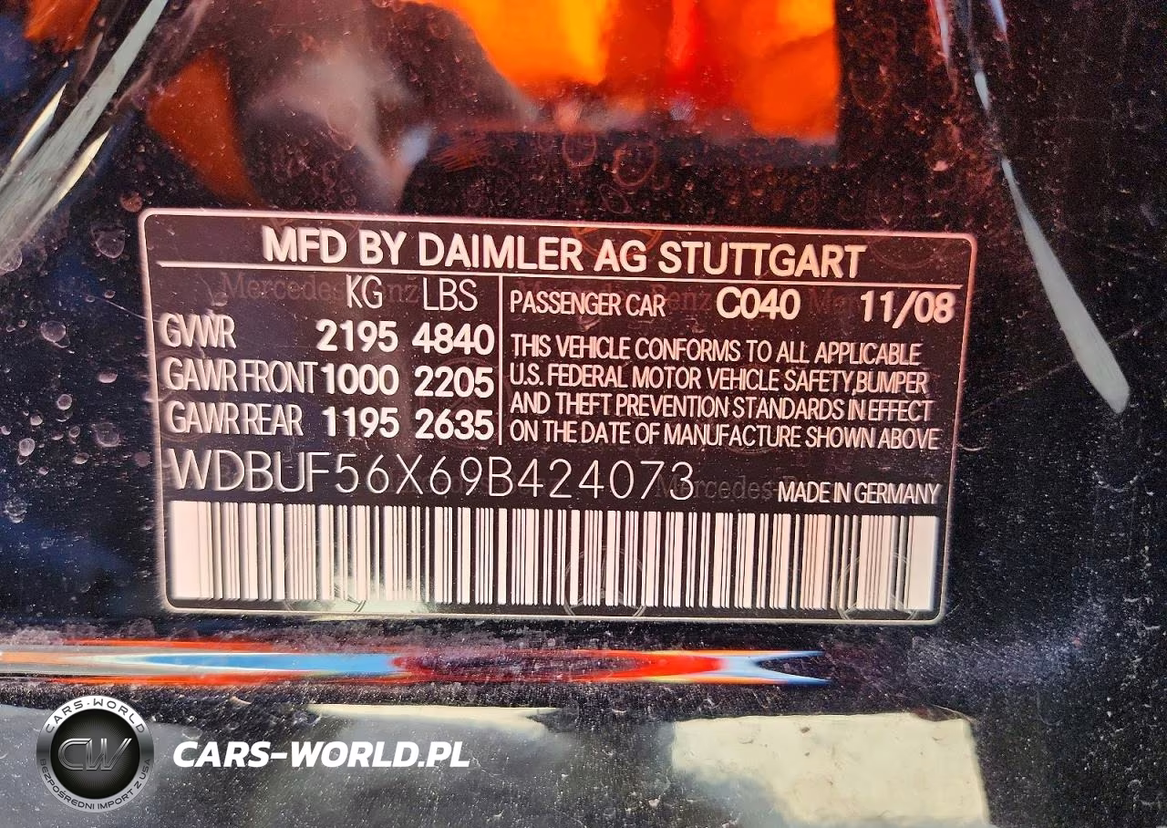 2009 Mercedes-Benz E 350 VIN:WDBUF56X69B424073 - 13