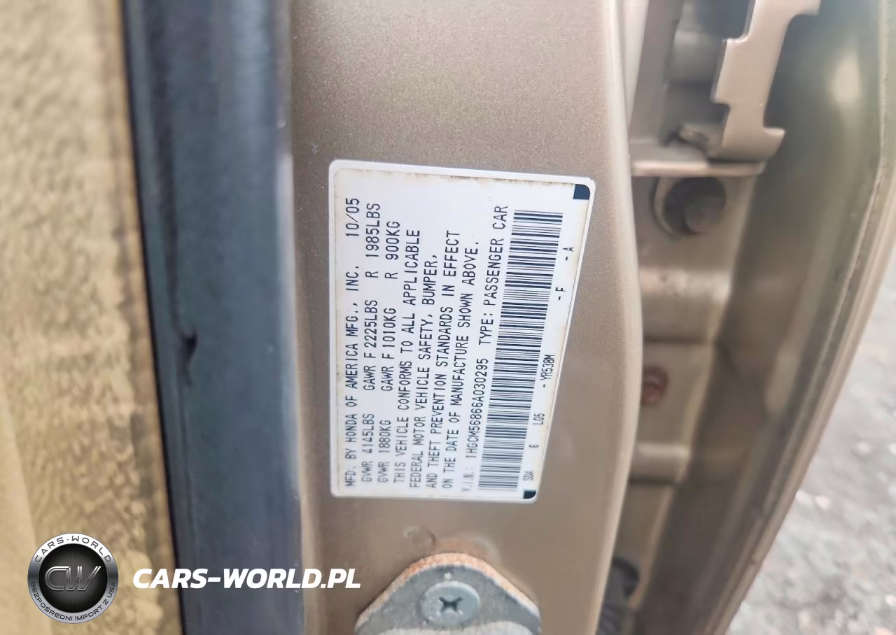 2006 Honda Accord Ex VIN:1HGCM56866A030295 - 12