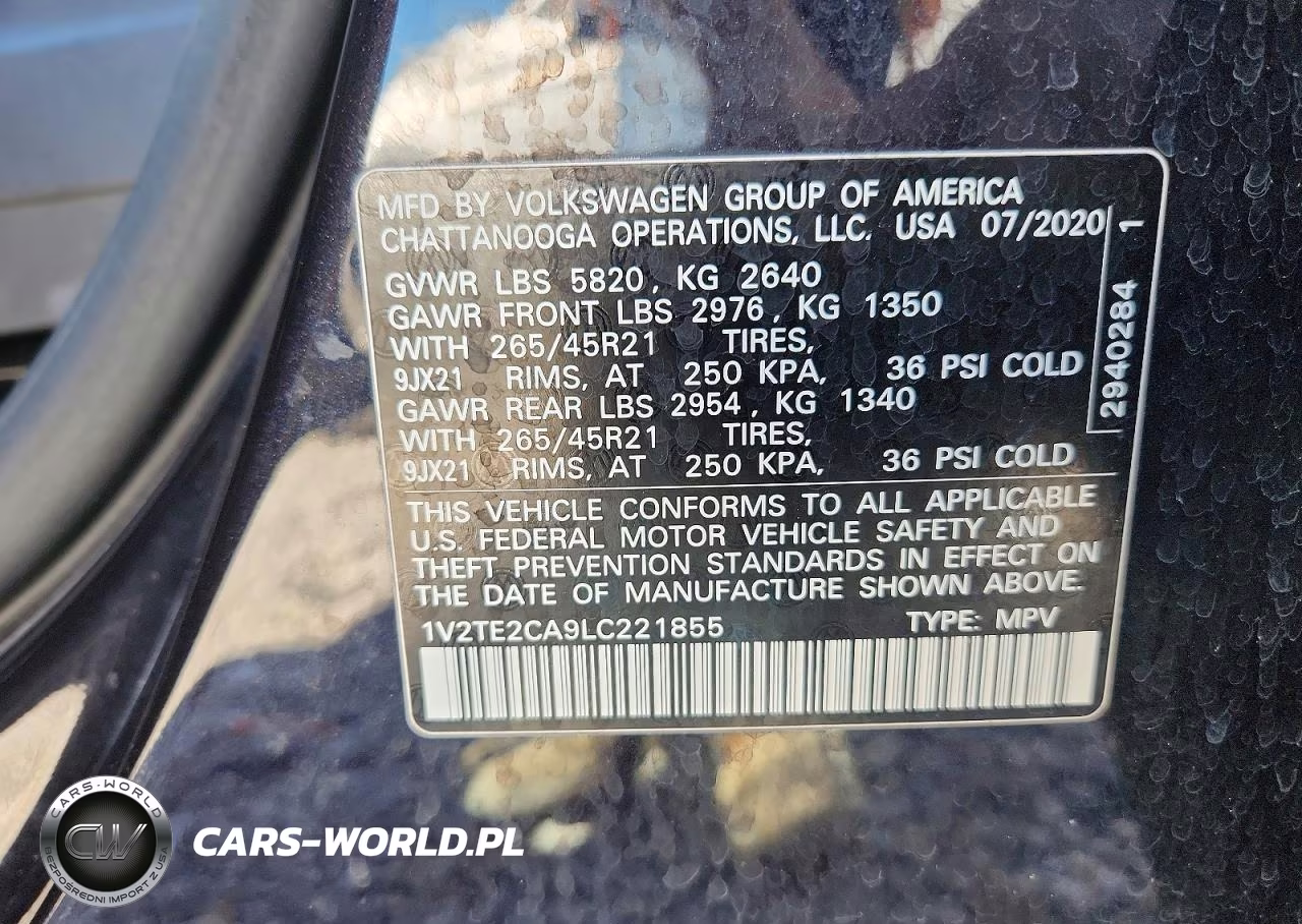 2020 Volkswagen Atlas Cross Sport Sel Premium R-Line VIN:1V2TE2CA9LC221855 - 13