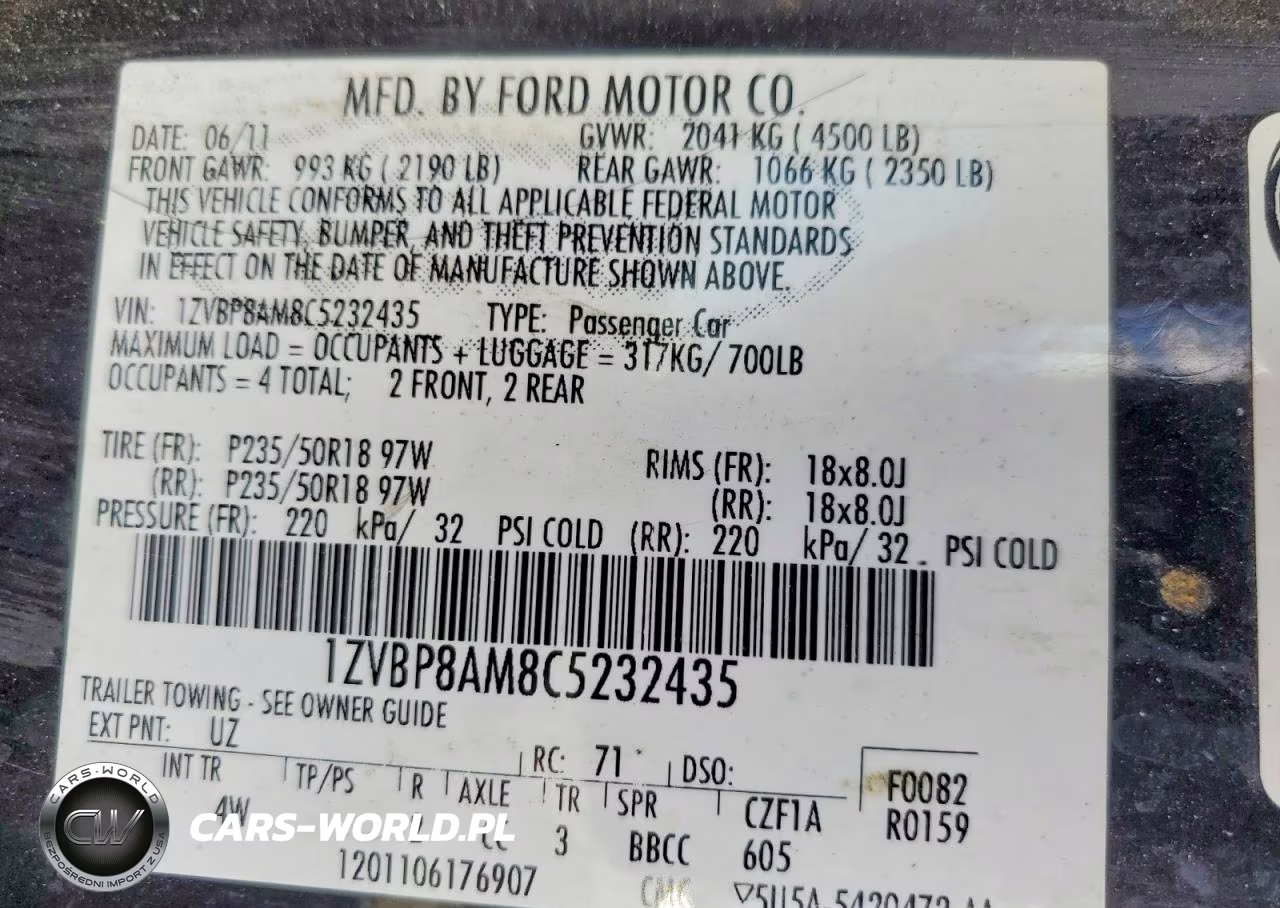2012 Ford Mustang VIN:1ZVBP8AM8C5232435 - 12