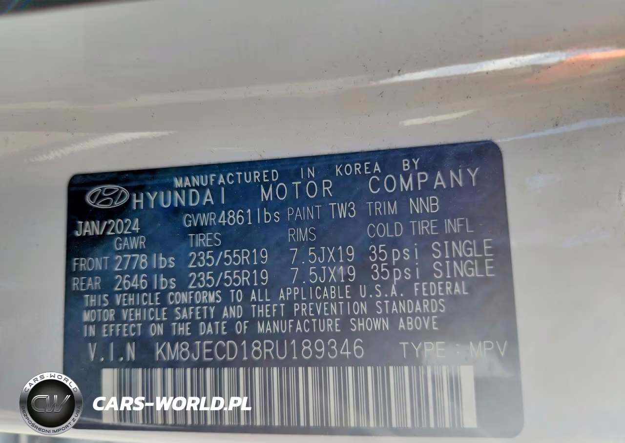 2024 Hyundai Tucson Limited VIN:KM8JECD18RU189346 - 13