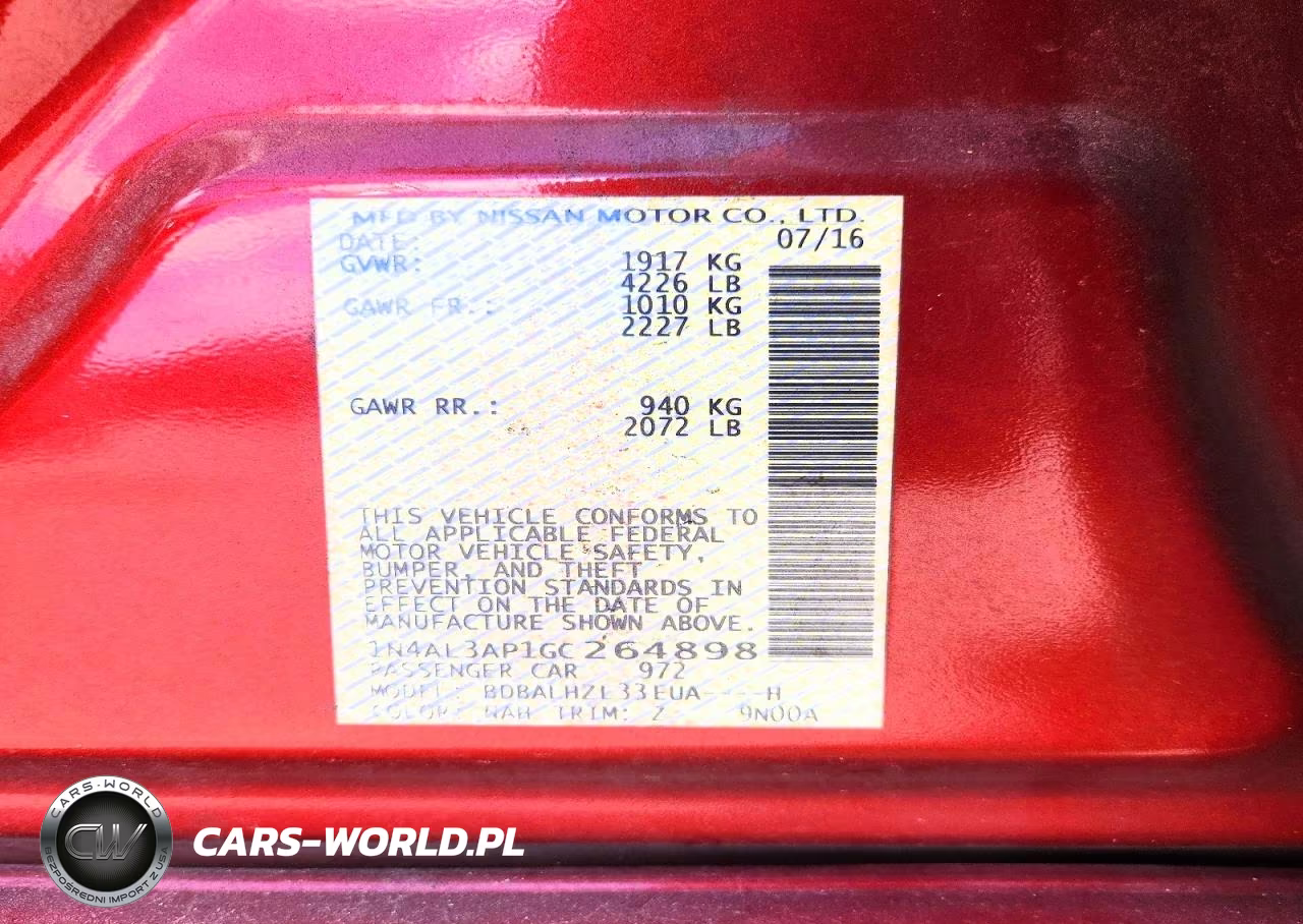 NISSAN ALTIMA VIN:1N4AL3AP1GC264898 - 12