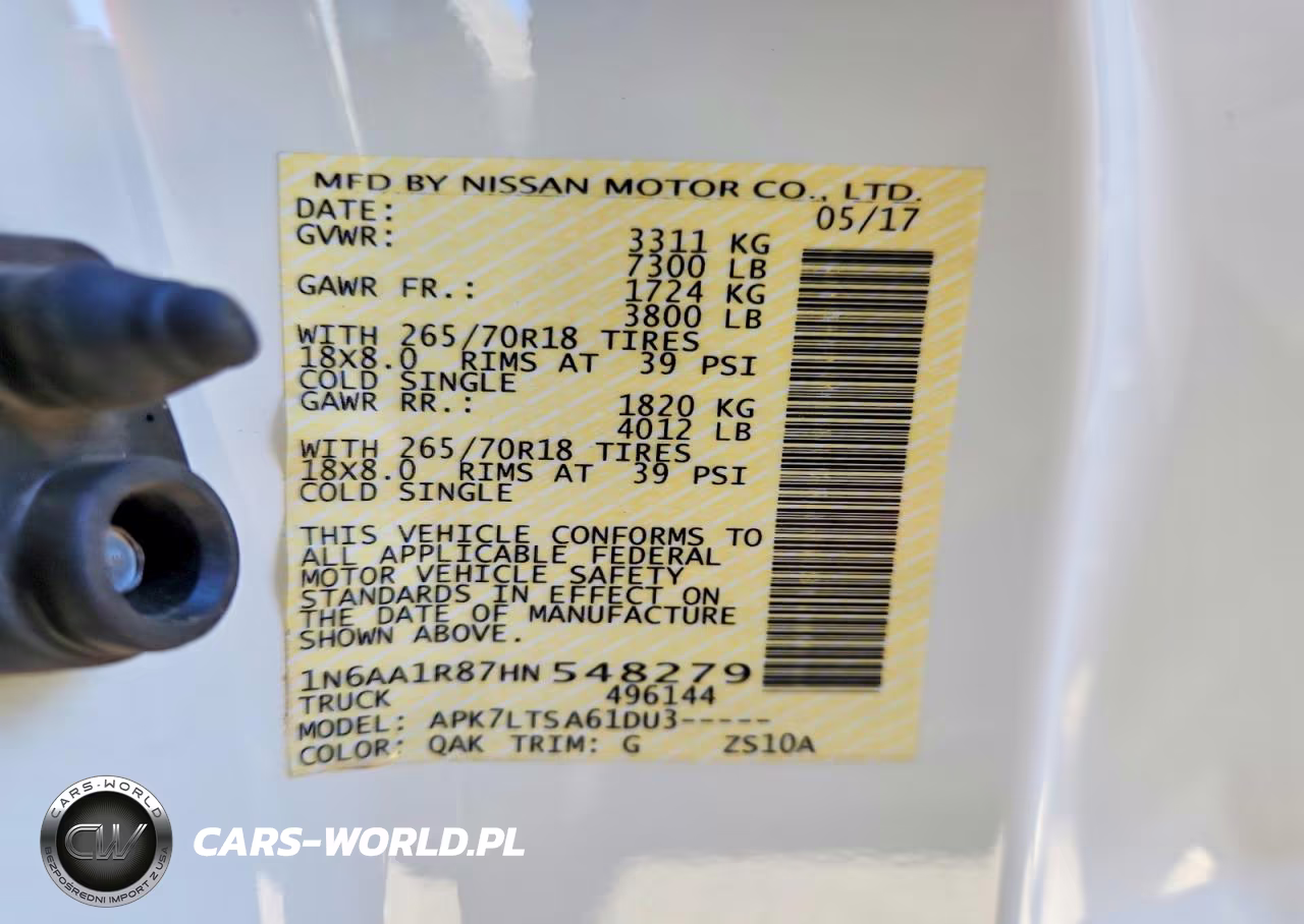 2017 Nissan Titan S VIN:1N6AA1R87HN548279 - 12