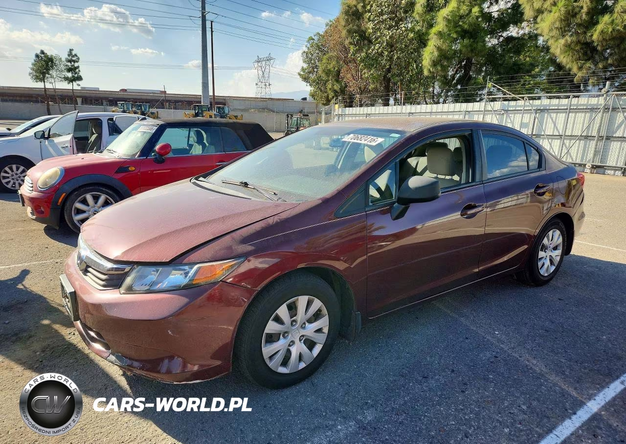 2012 Honda Civic Lx VIN:2HGFB2F59CH589098 - 1