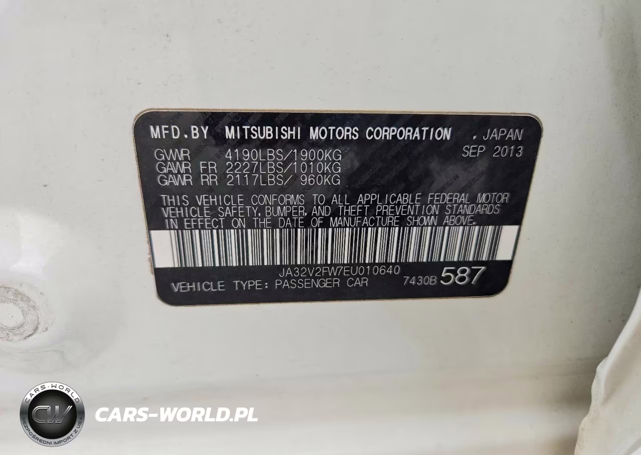 2014 Mitsubishi Lancer Se VIN:JA32V2FW7EU010640 - 12