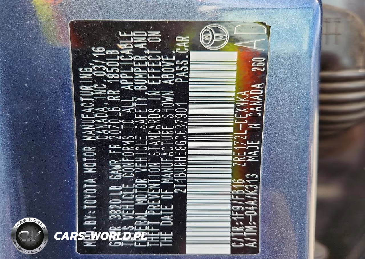2016 Toyota Corolla Le VIN:2T1BURHE8GC637901 - 13