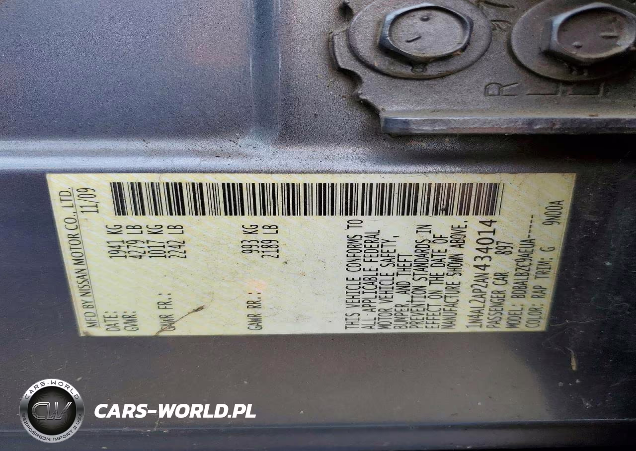 2010 Nissan Altima 2.5 VIN:1N4AL2AP2AN434014 - 12