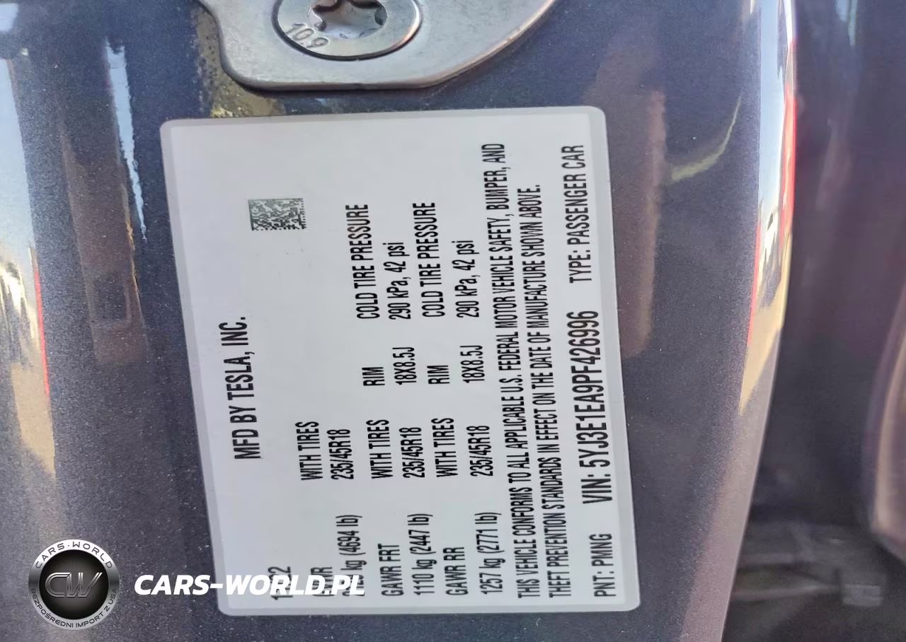 2023 Tesla Model 3 VIN:5YJ3E1EA9PF426996 - 12