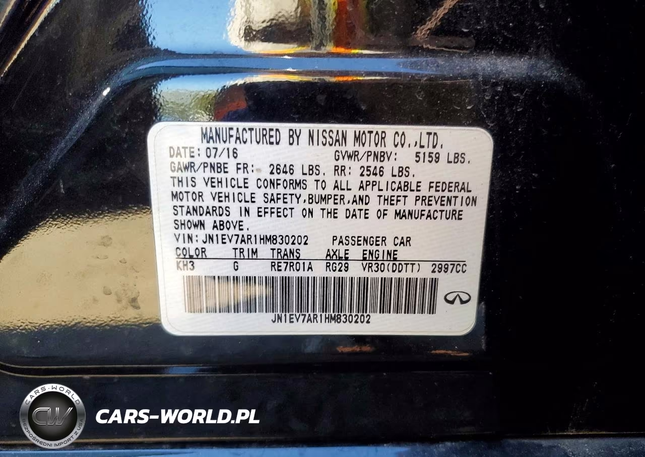 2017 Infiniti Q50 3.0T Premium VIN:JN1EV7AR1HM830202 - 13