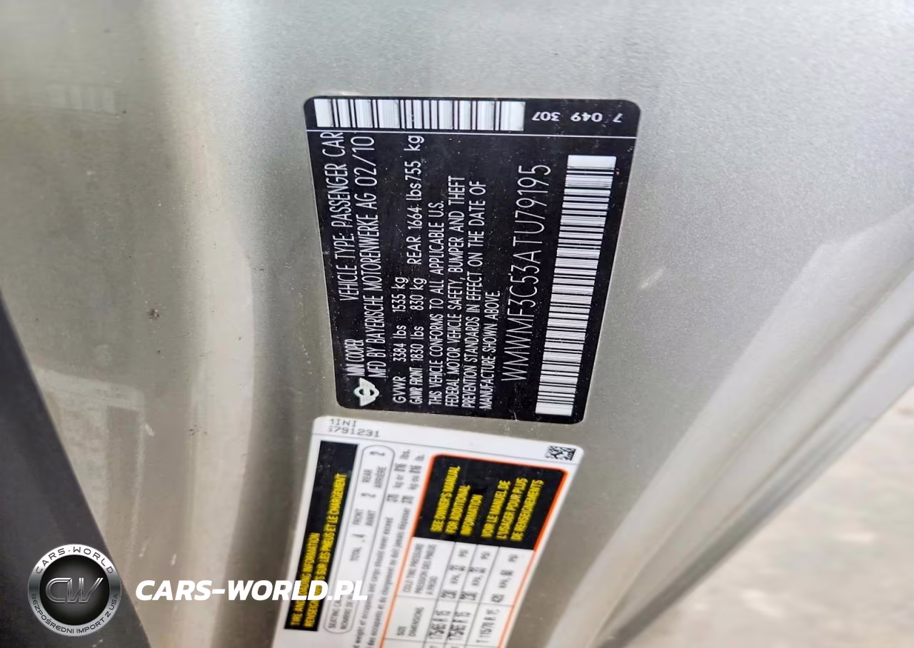 2010 Mini Cooper VIN:WMWMF3C53ATU79195 - 12