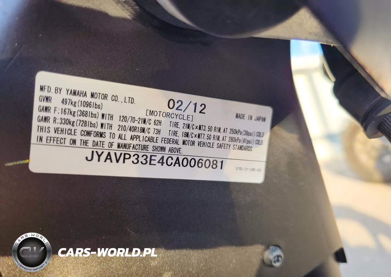 2012 Yamaha Xvs1300 Cu VIN:JYAVP33E4CA006081 - 9