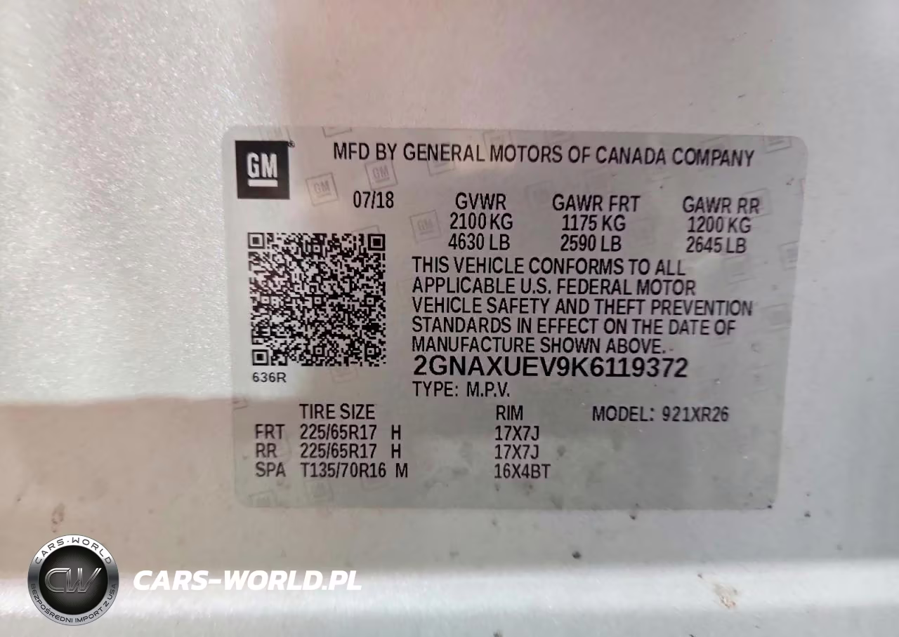 2019 Chevrolet Equinox Lt VIN:2GNAXUEV9K6119372 - 13