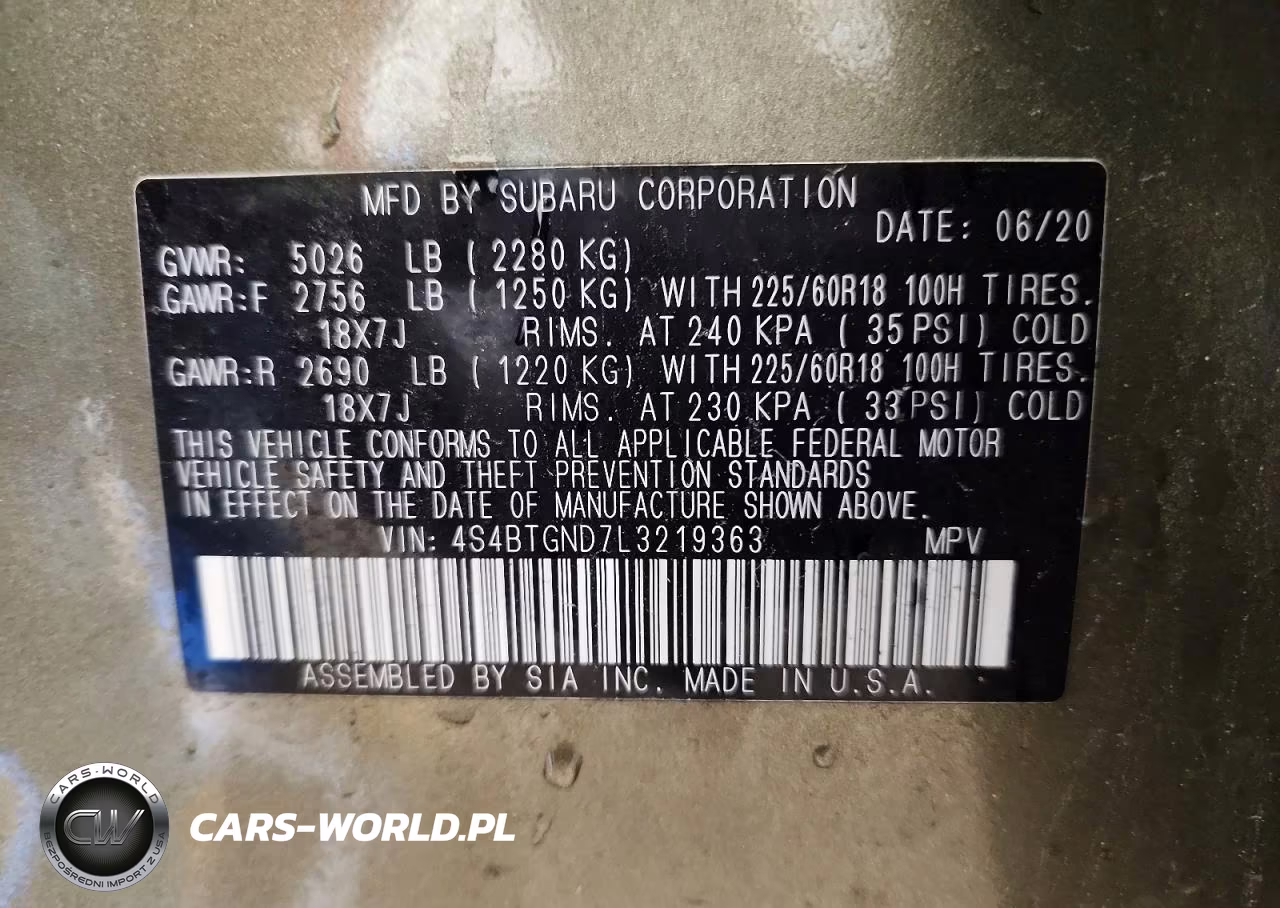 2020 Subaru Outback Limited Xt VIN:4S4BTGND7L3219363 - 14