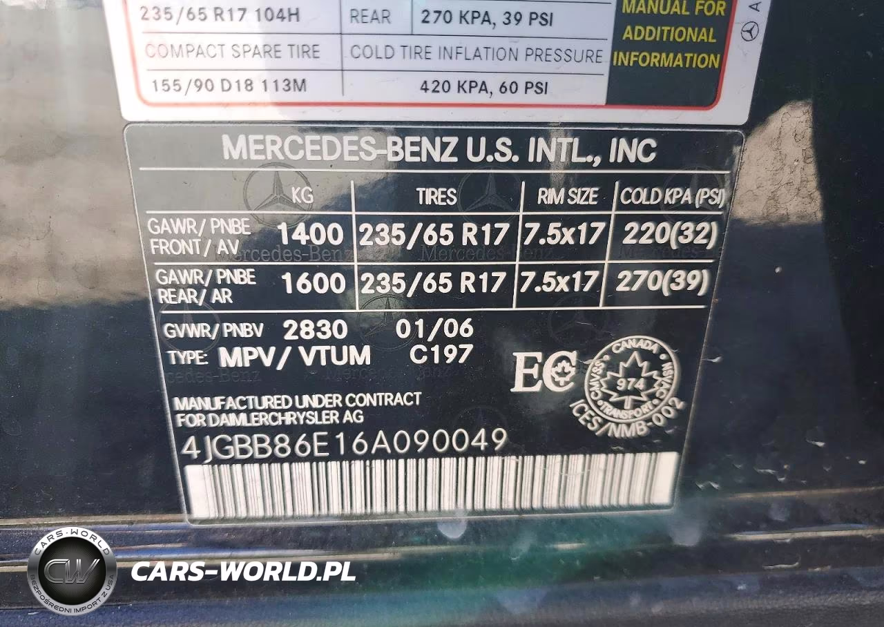 2006 Mercedes-Benz Ml 350 VIN:4JGBB86E16A090049 - 14
