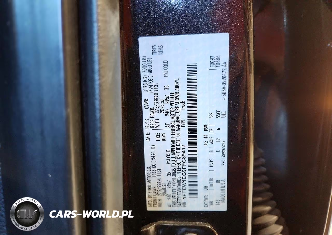 2015 Ford F150 Supercrew VIN:1FTEW1EG9FFC89417 - 12