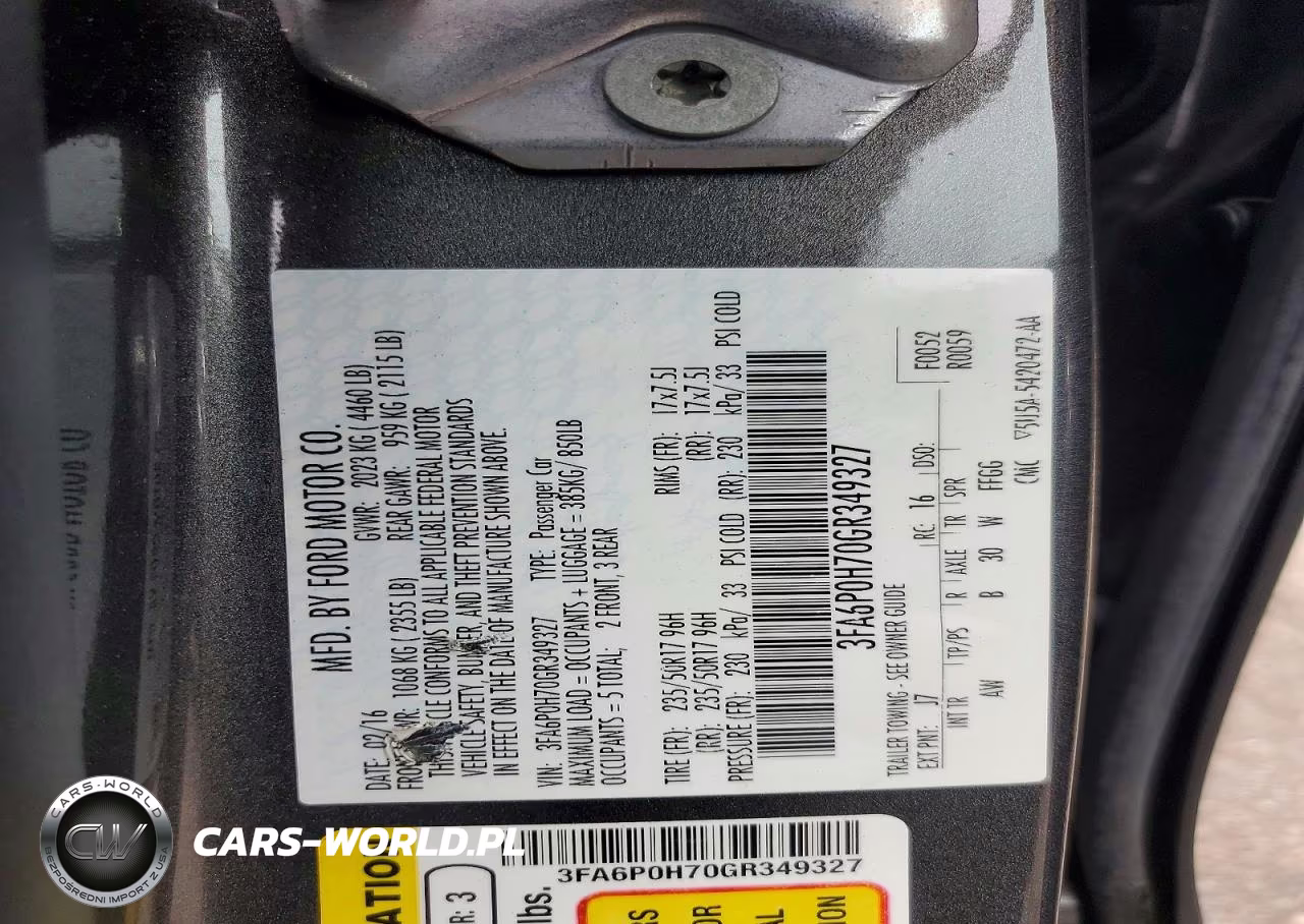 2016 Ford Fusion Se VIN:3FA6P0H70GR349327 - 12