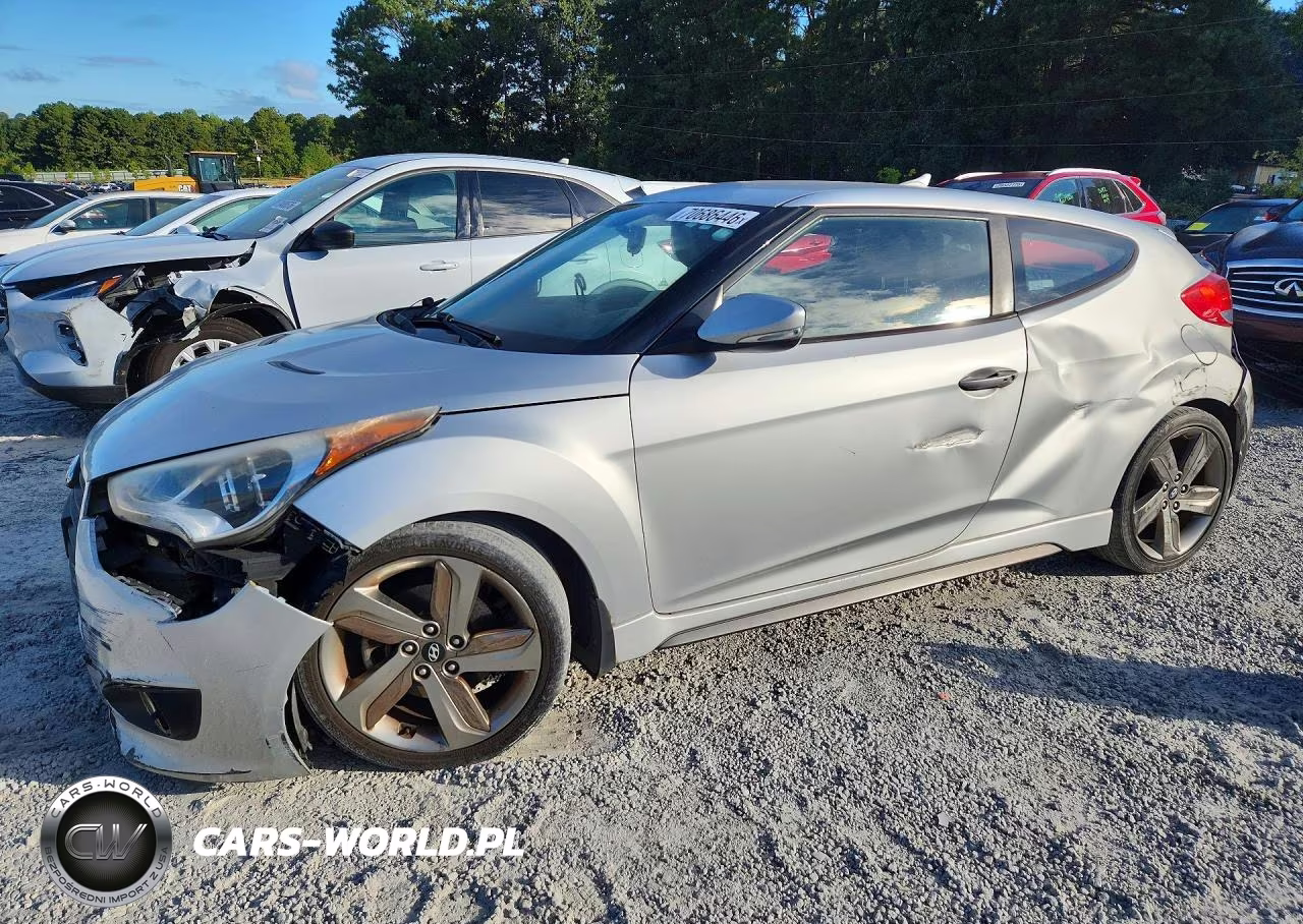 2014 Hyundai Veloster Turbo VIN:KMHTC6AE6EU186494 - 1