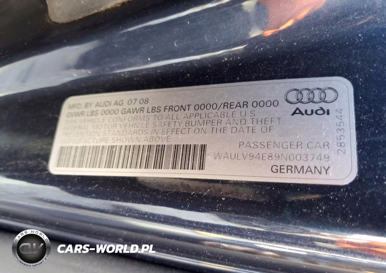 2009 Audi A8 4.2 Quattro VIN:WAULV94E89N003749 - 12