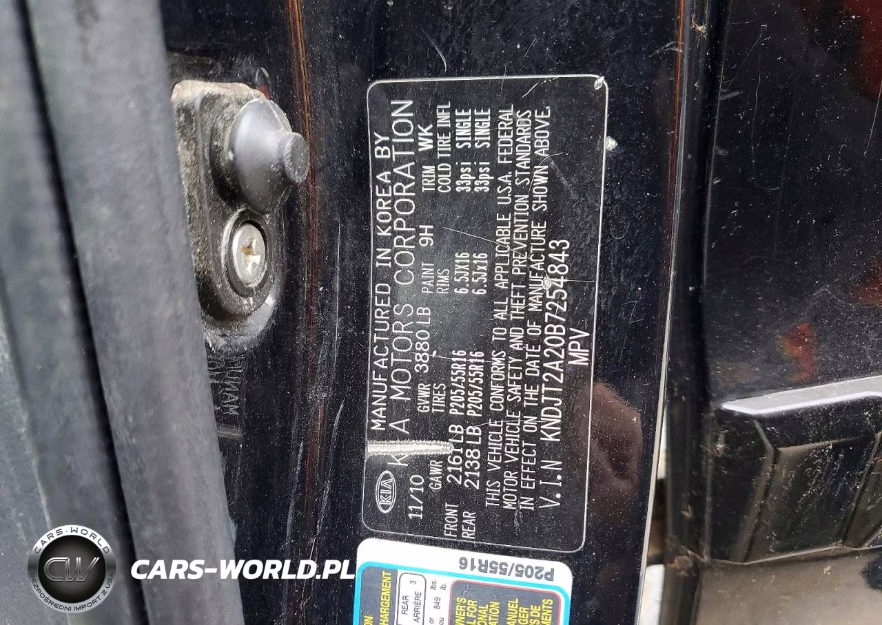 2011 Kia Soul + VIN:KNDJT2A20B7254843 - 13