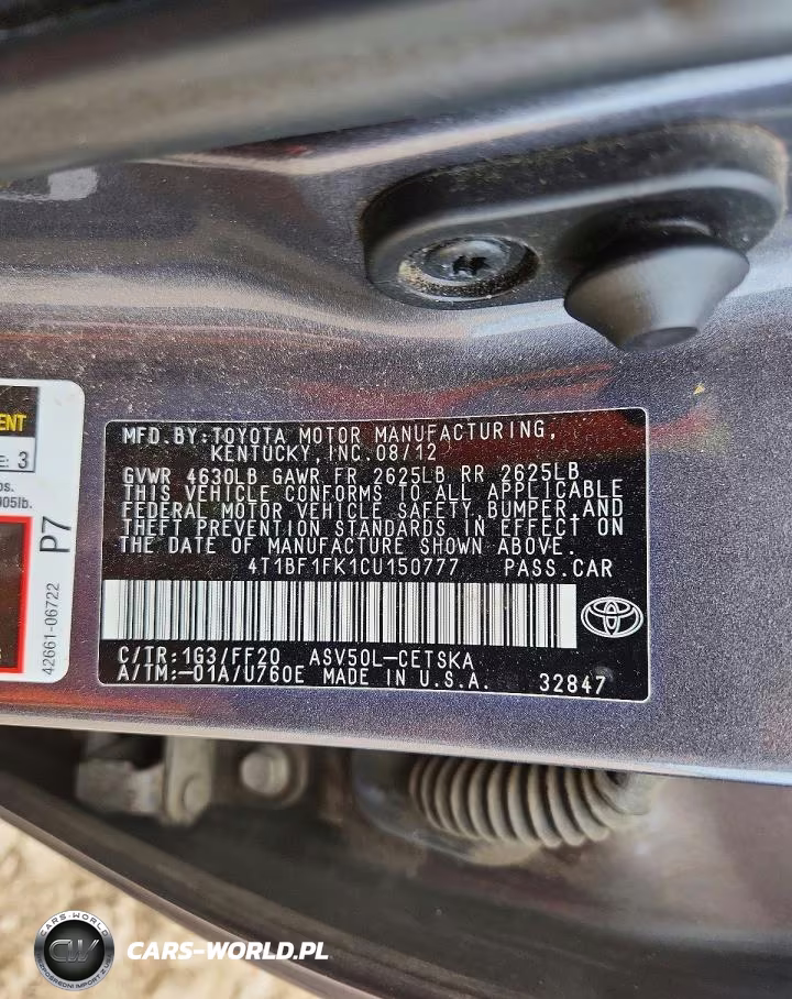 2012 Toyota Camry Se VIN:4T1BF1FK1CU150777 - 12
