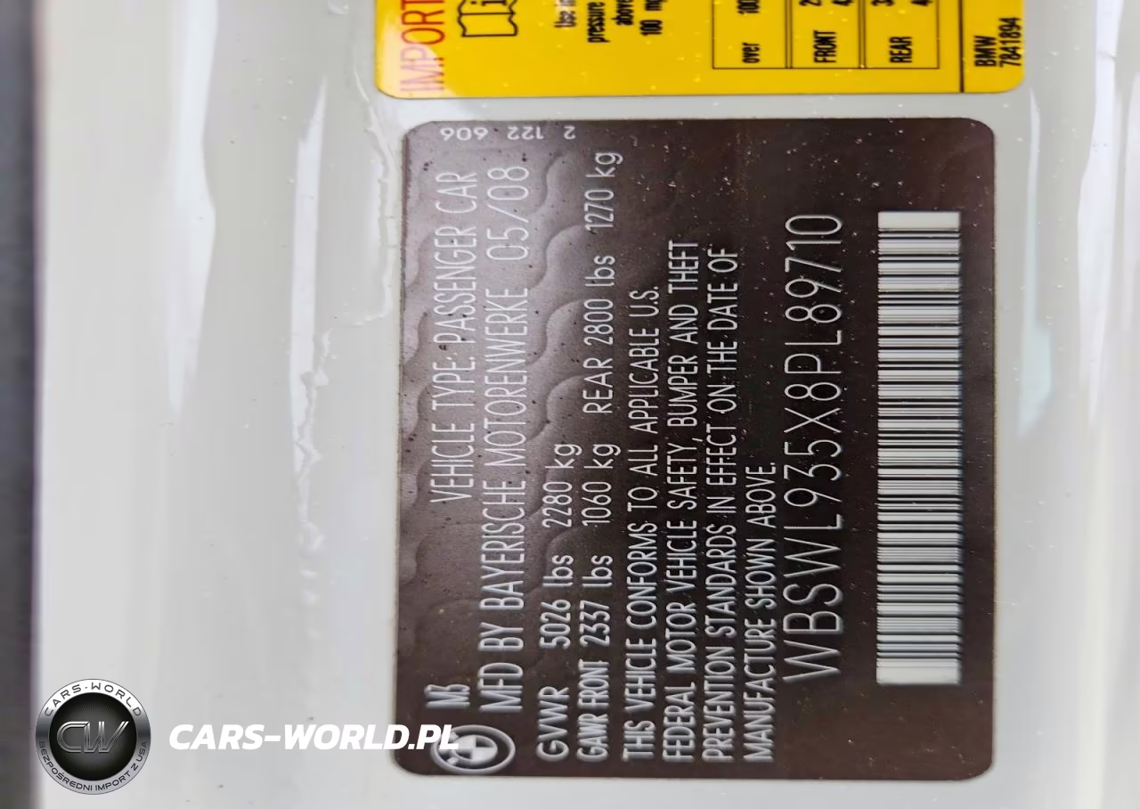 2008 BMW M3 VIN:WBSWL935X8PL89710 - 12