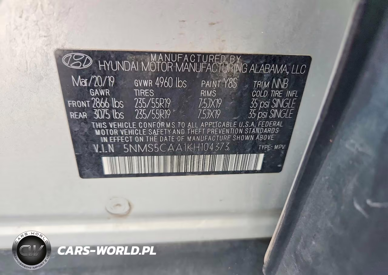 2019 Hyundai Santa Fe Ultimate 2.0T VIN:5NMS5CAA1KH104373 - 14