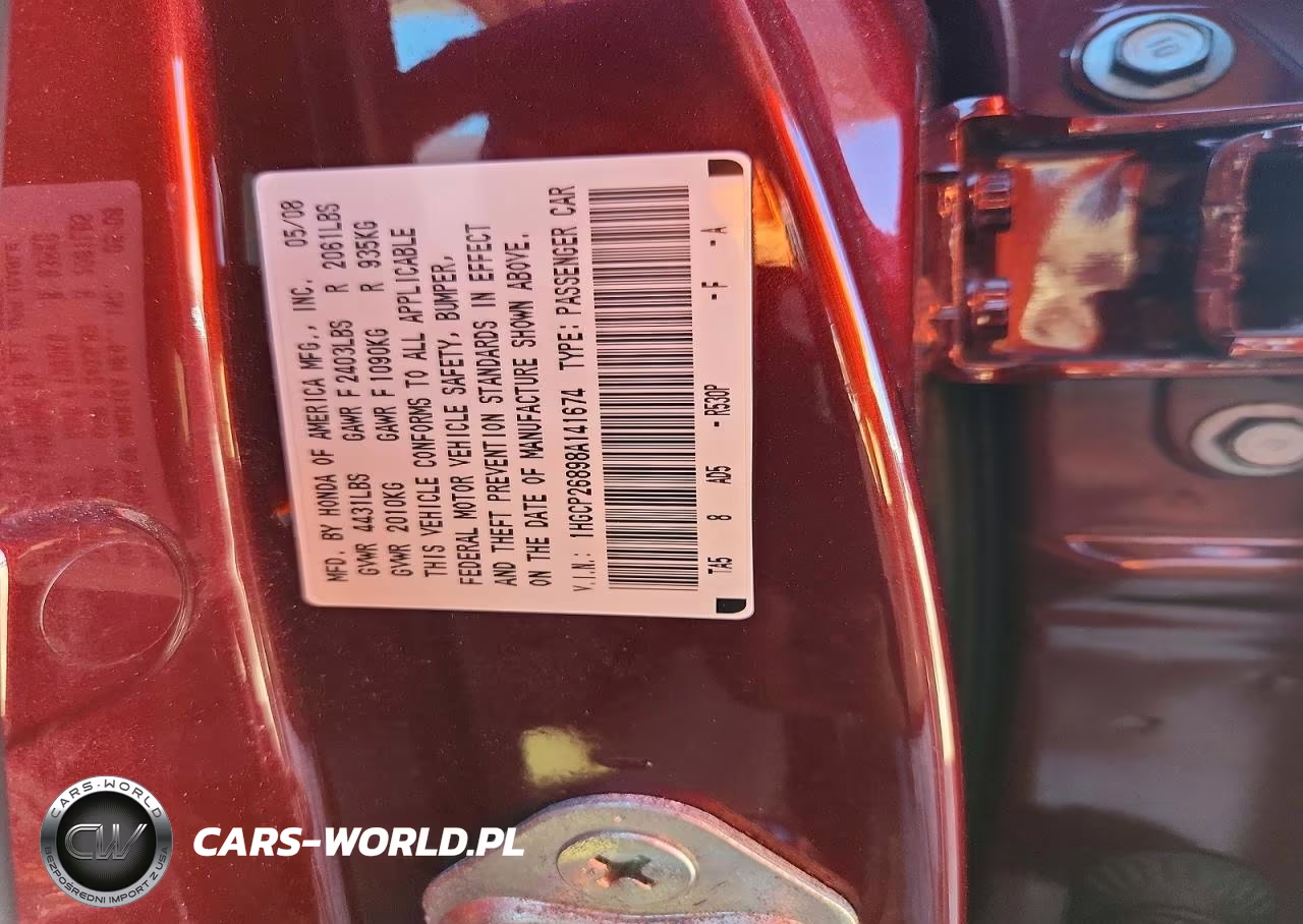 2008 Honda Accord VIN:1HGCP26898A141674 - 12