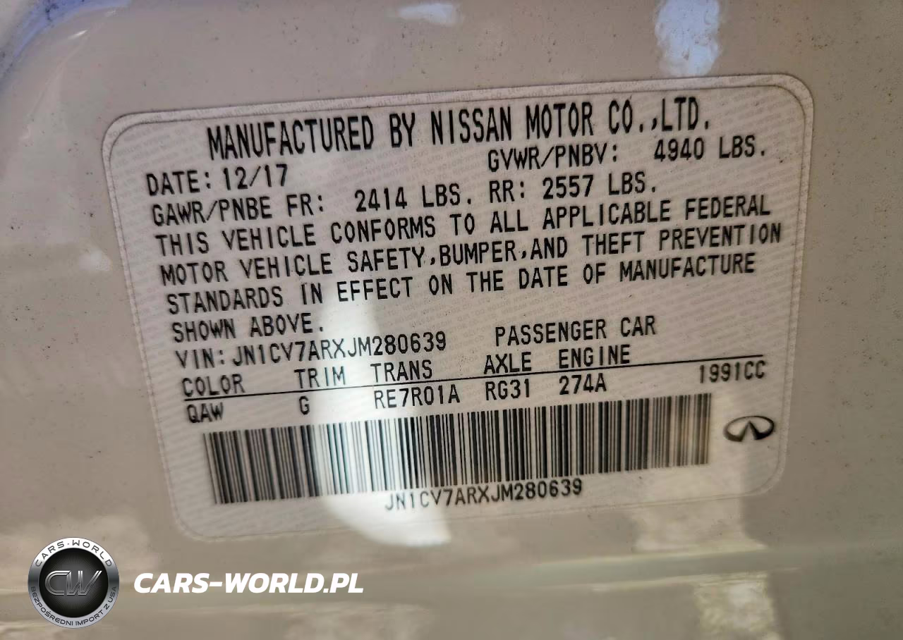 2018 Infiniti Q50 2.0T Pure VIN:JN1CV7ARXJM280639 - 12
