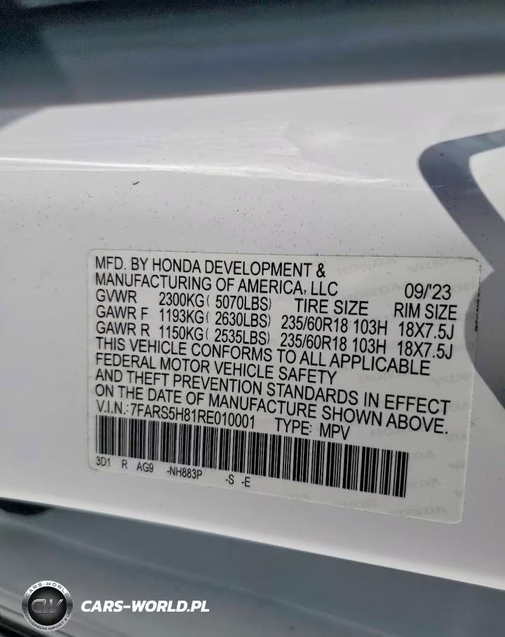 2024 Honda Cr-V Sport-L VIN:7FARS5H81RE010001 - 14