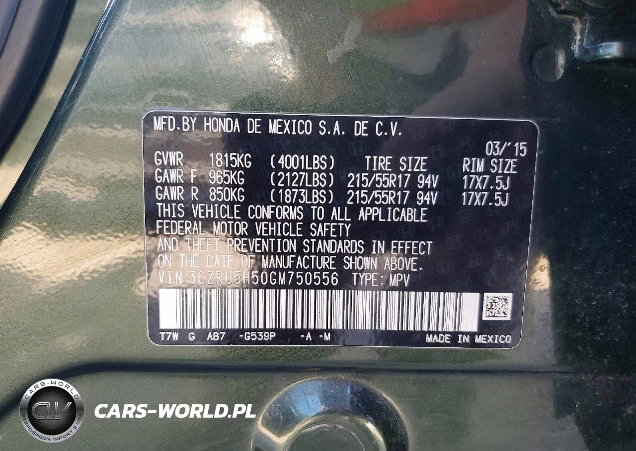 2016 Honda Hr-V Ex VIN:3CZRU5H50GM750556 - 13