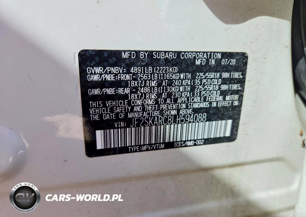 2020 Subaru Forester Sport VIN:JF2SKARC8LH594088 - 13