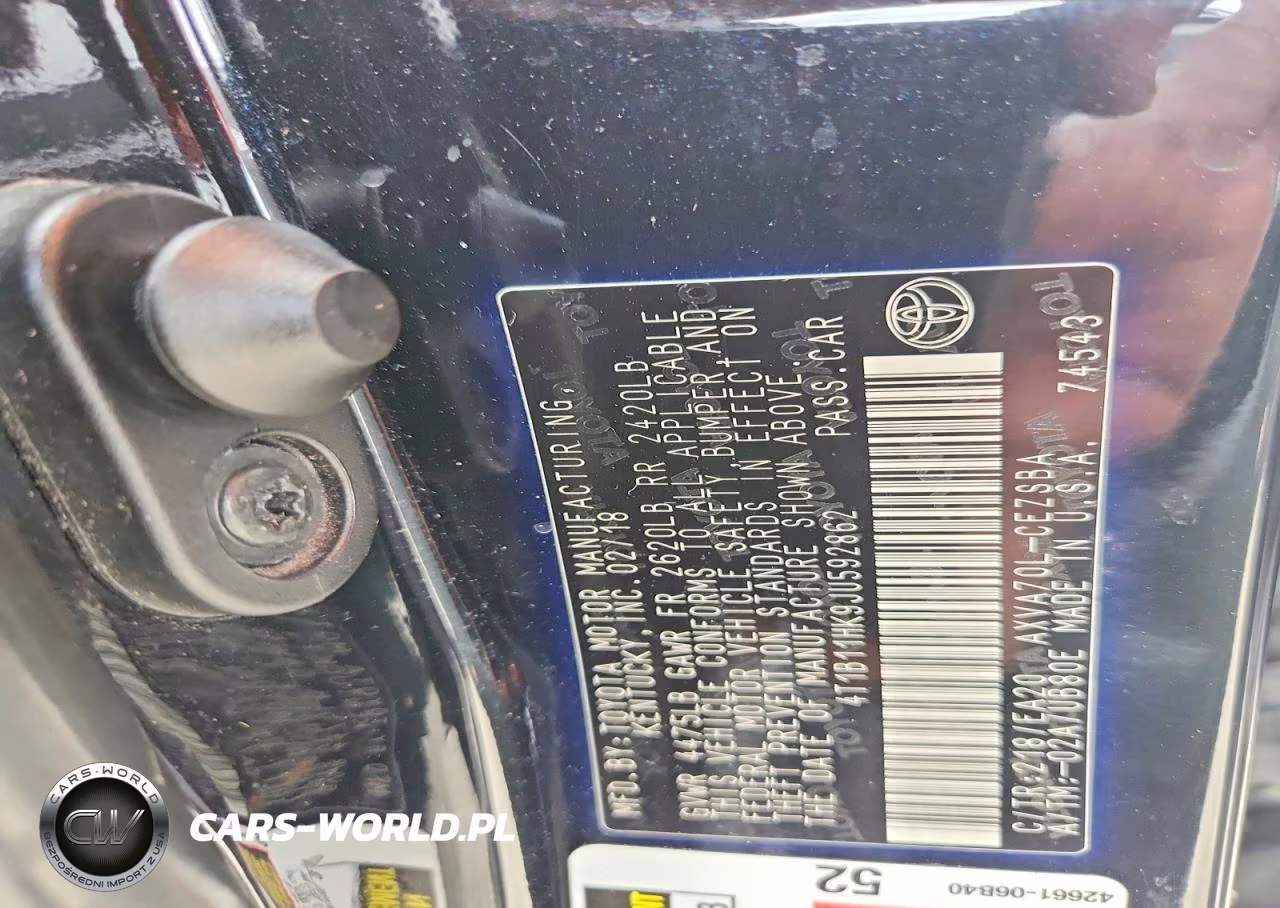 2018 Toyota Camry Se VIN:4T1B11HK9JU592862 - 13
