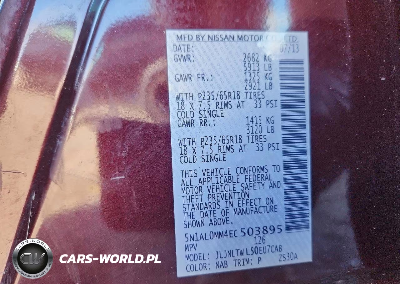 2014 Infiniti Qx60 Base VIN:5N1AL0MM4EC503895 - 14