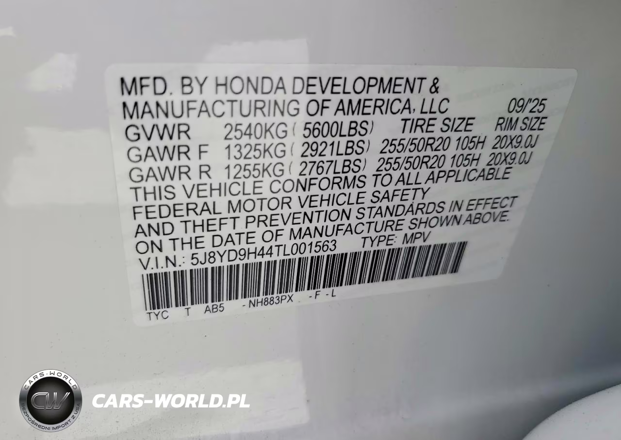 2026 Acura Mdx Technology VIN:5J8YD9H44TL001563 - 13