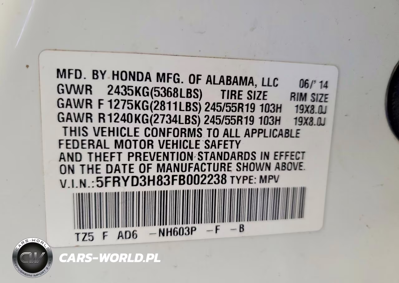 2015 Acura Mdx Advance VIN:5FRYD3H83FB002238 - 13