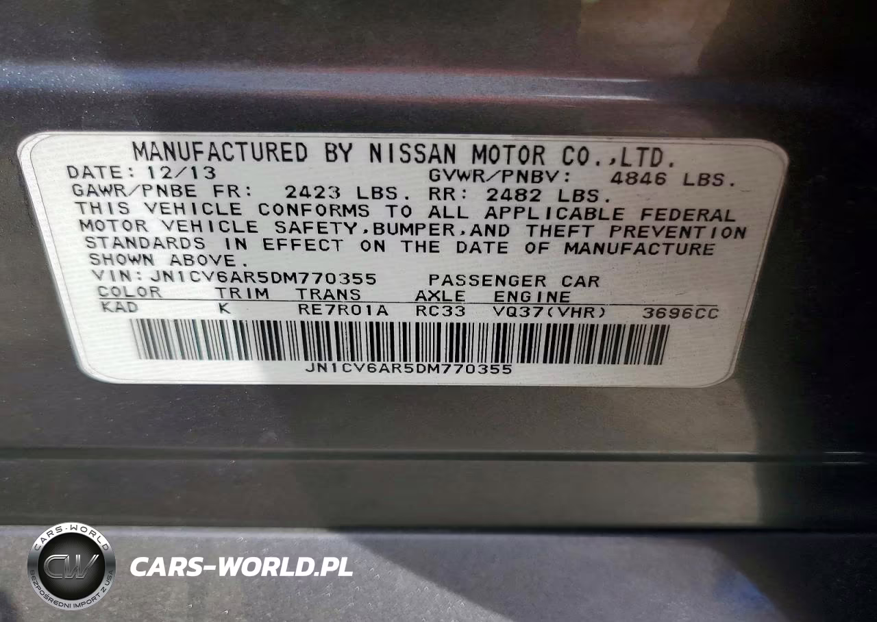 2013 Infiniti G37 Sedan X VIN:JN1CV6AR5DM770355 - 12