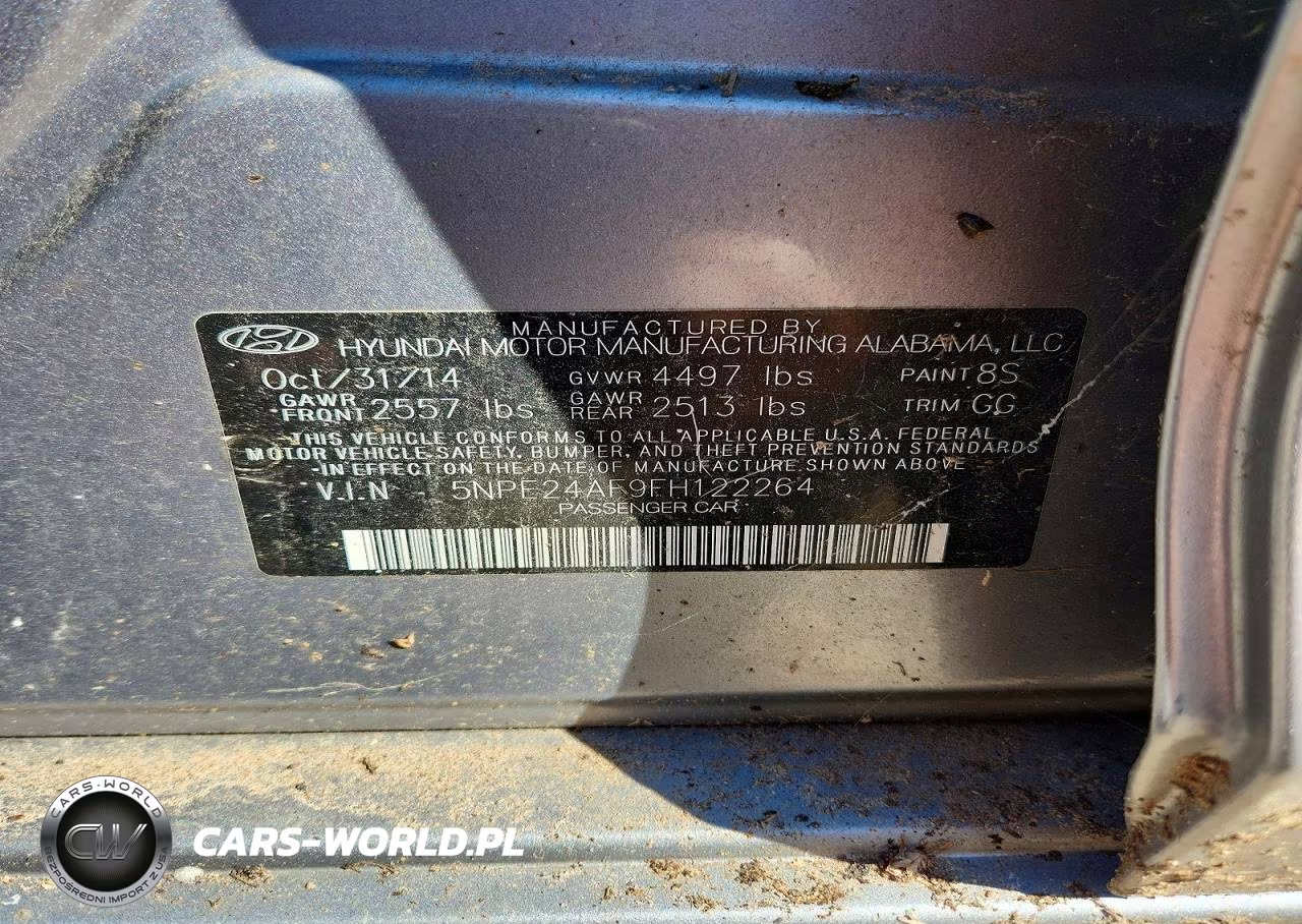 2015 Hyundai Sonata Se VIN:5NPE24AF9FH122264 - 12