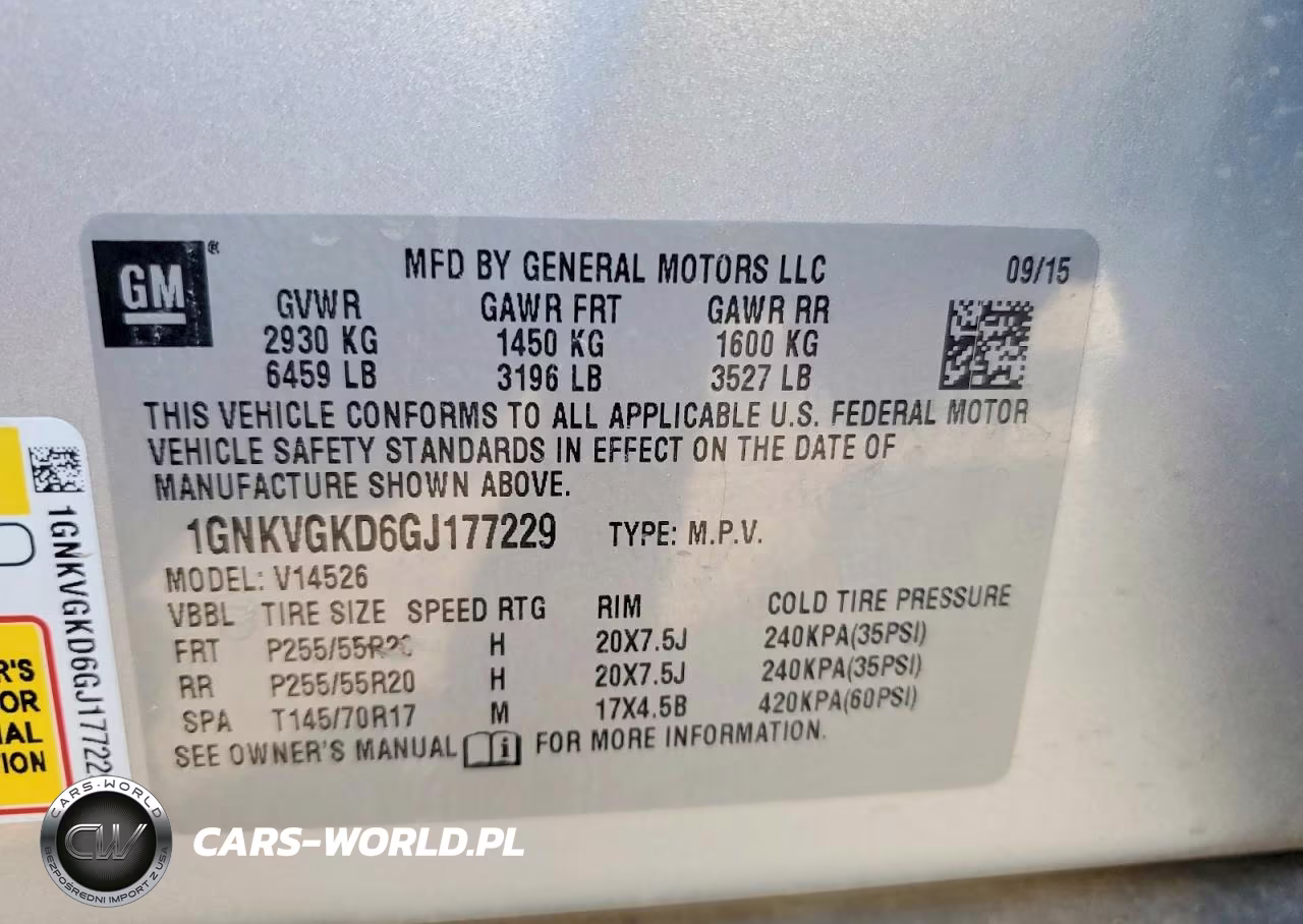 2016 Chevrolet Traverse Lt VIN:1GNKVGKD6GJ177229 - 13