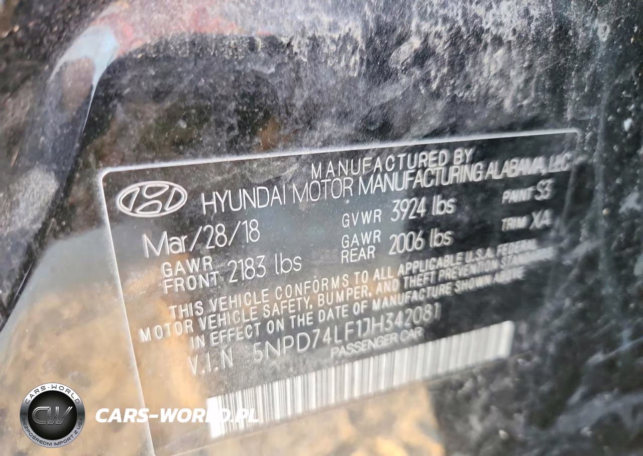 HYUNDAI ELANTRA VIN:5NPD74LF1JH342081 - 12