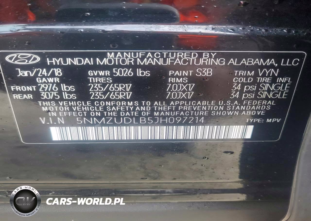 2018 Hyundai Santa Fe Sport 2.4L VIN:5NMZUDLB5JH097214 - 12