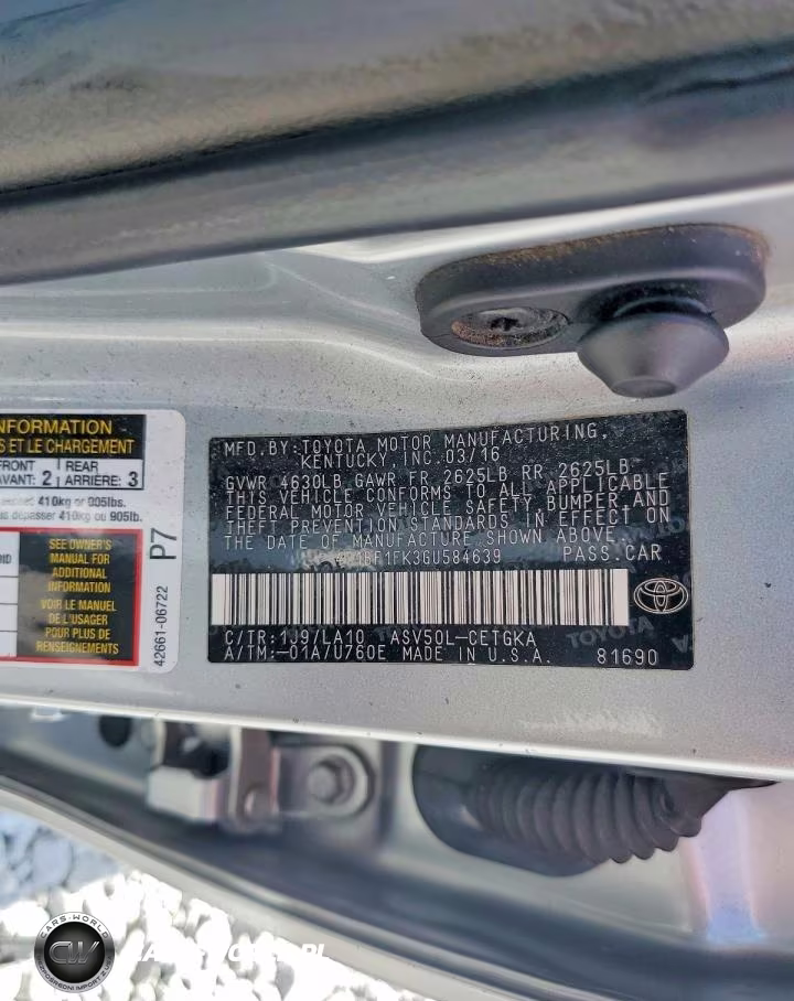 2016 Toyota Camry Xle VIN:4T1BF1FK3GU584639 - 12