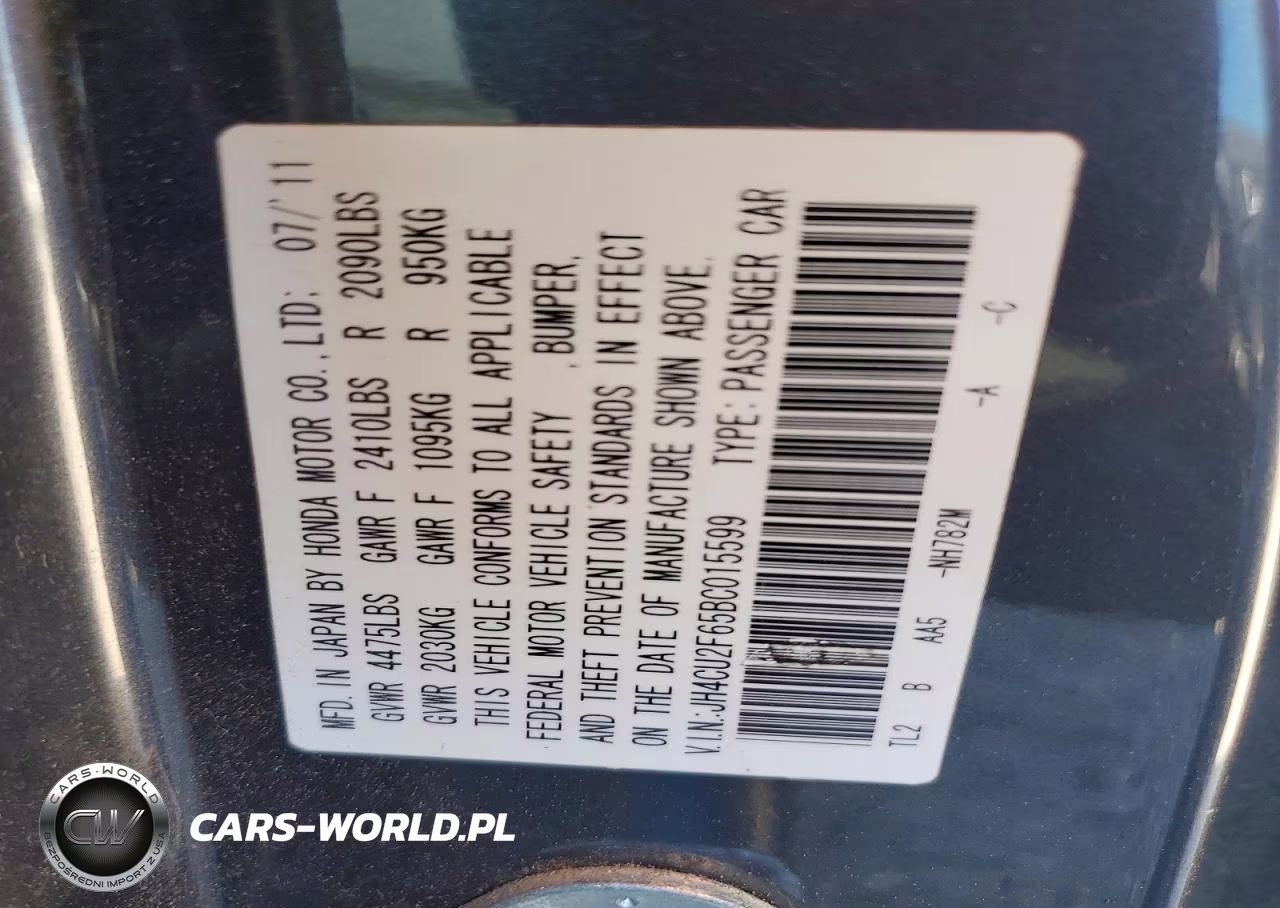 2011 Acura Tsx VIN:JH4CU2F65BC015599 - 12