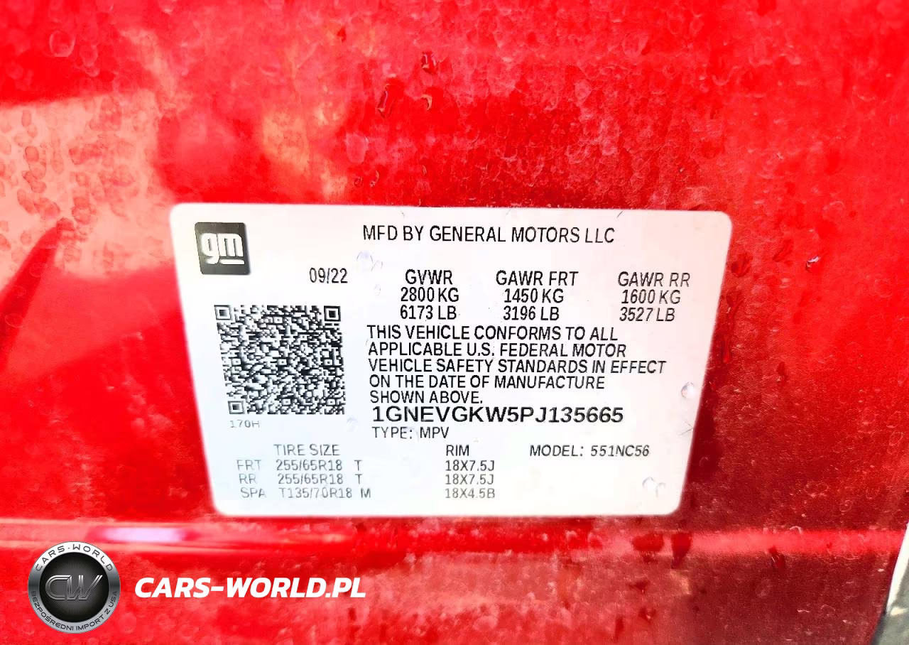 2023 Chevrolet Traverse Lt VIN:1GNEVGKW5PJ135665 - 13