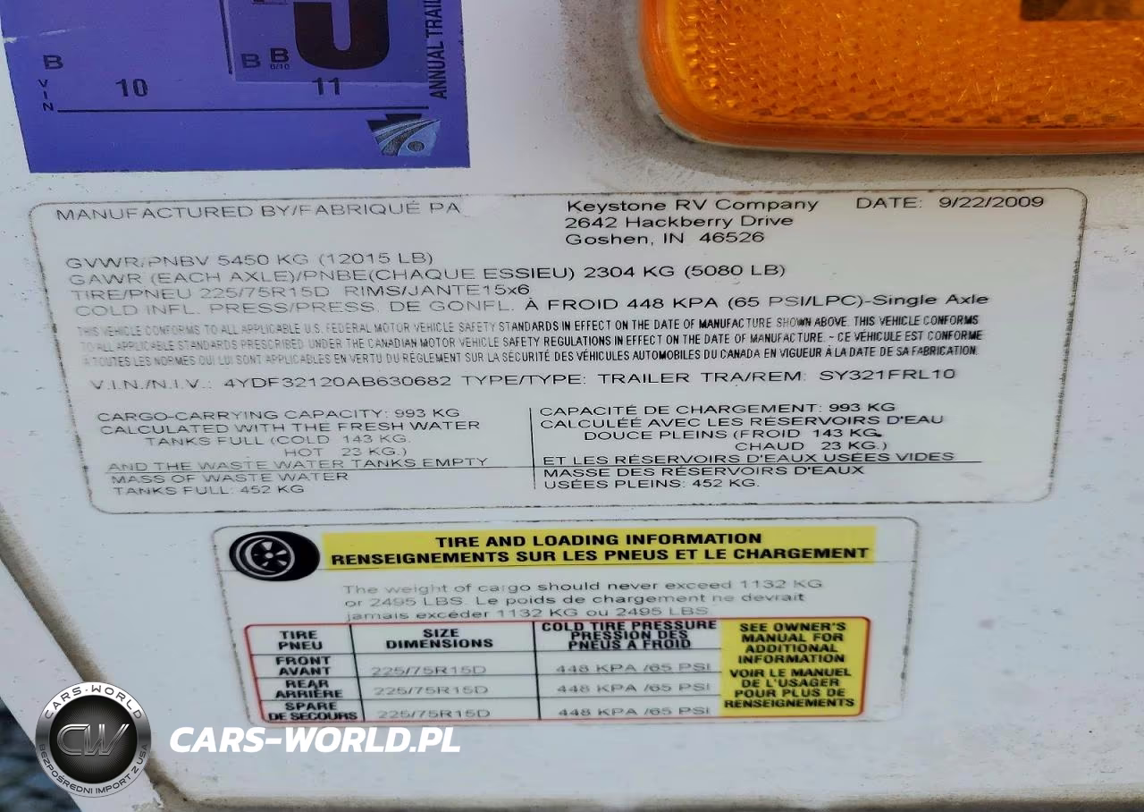 2010 Keystone Outback Camper VIN:4YDF32120AB630682 - 10