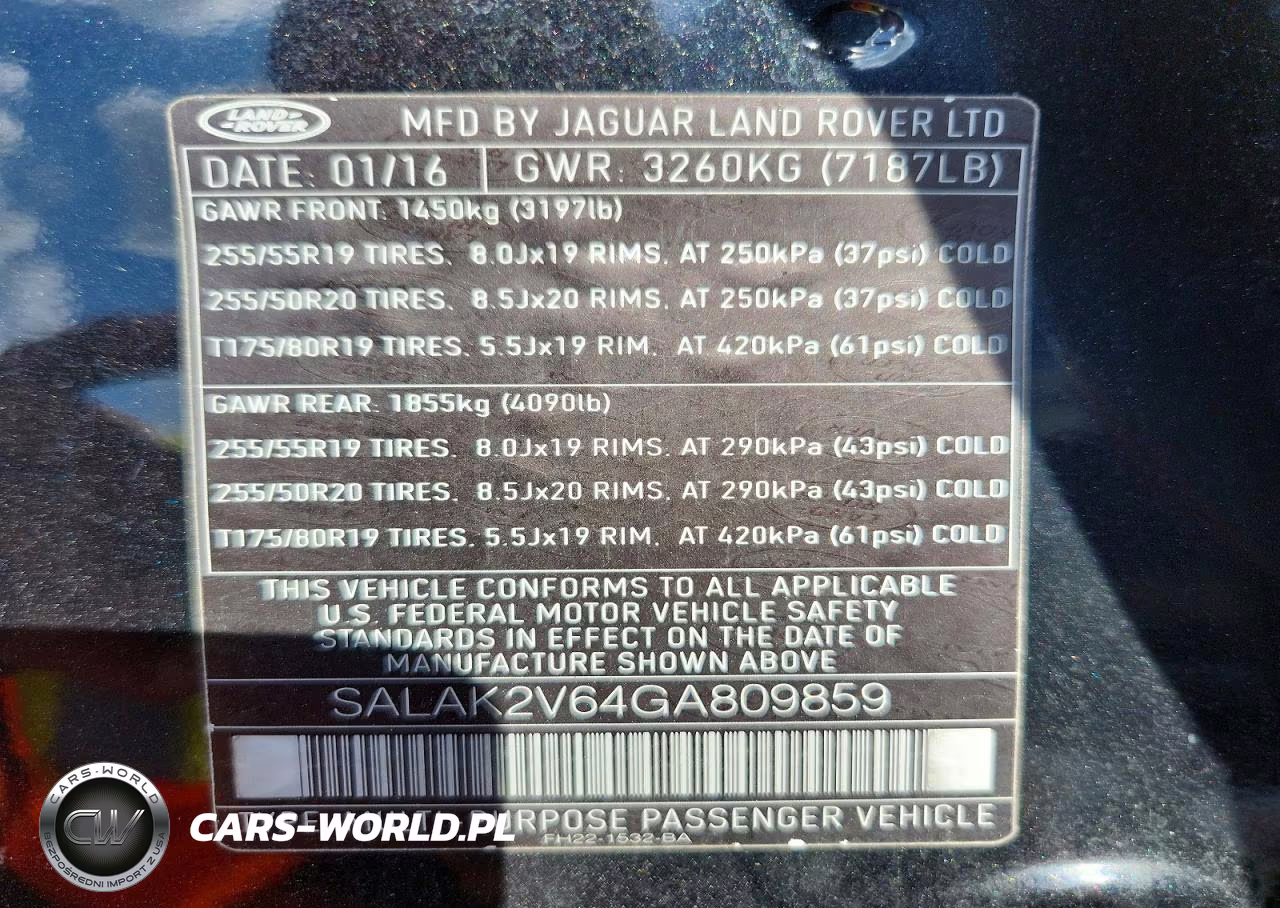 2016 Land Rover Lr4 Hse Luxury VIN:SALAK2V64GA809859 - 14