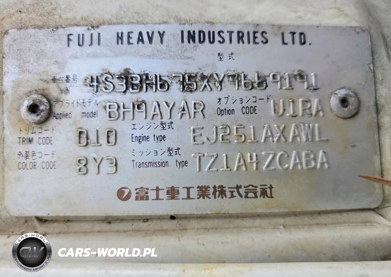 2000 Subaru Legacy Outback Awp VIN:4S3BH675XY7669191 - 12