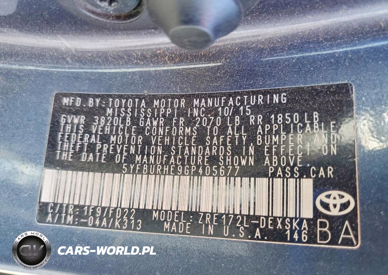 2016 Toyota Corolla S Plus VIN:5YFBURHE9GP405677 - 12