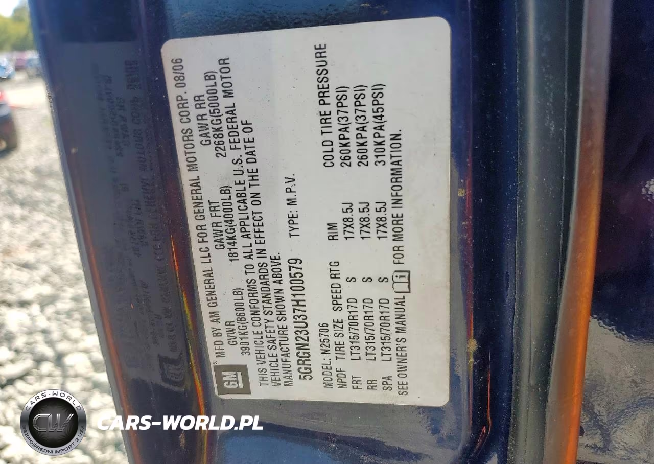 2007 Hummer H2 VIN:5GRGN23U37H100579 - 14