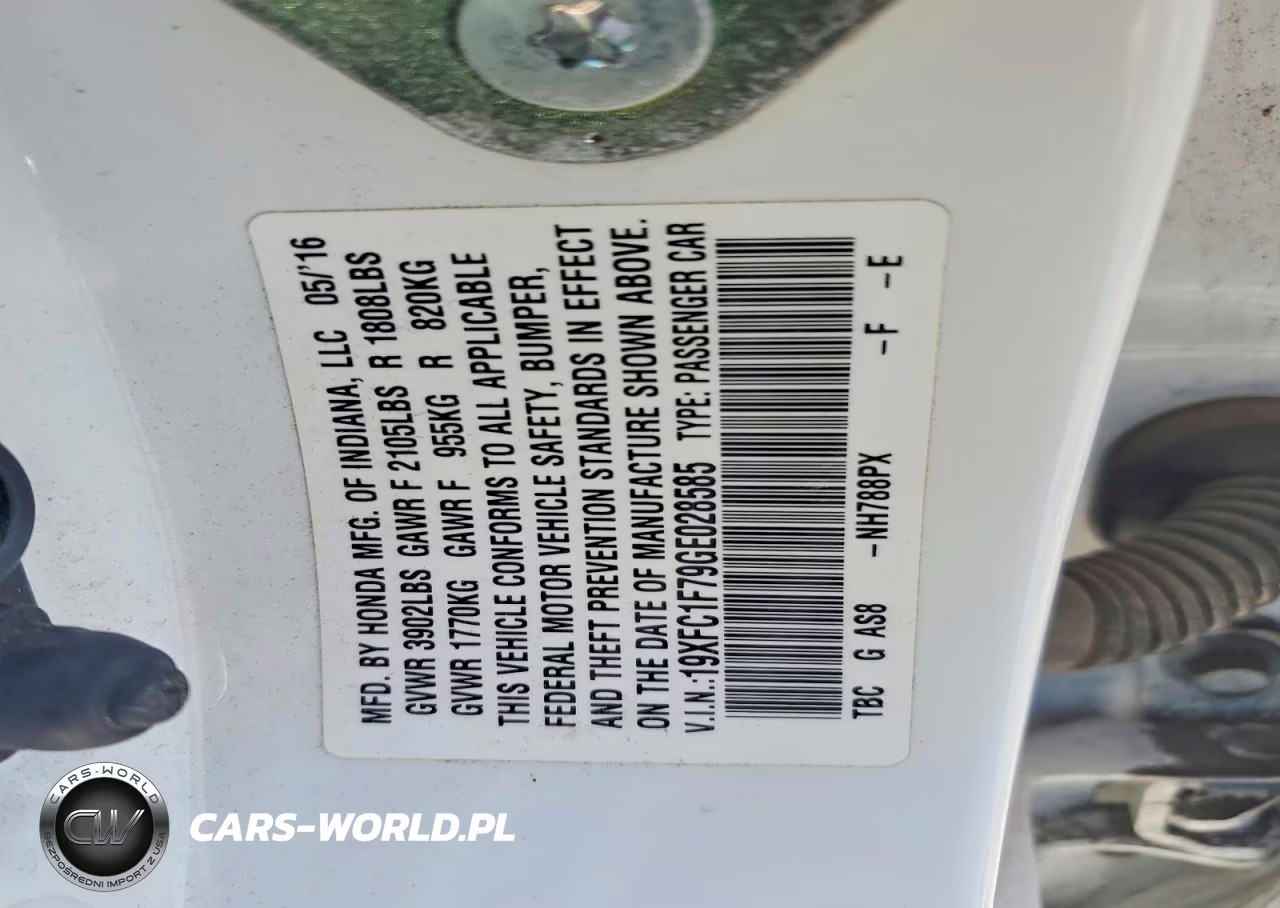 2016 Honda Civic Exl VIN:19XFC1F79GE028585 - 12