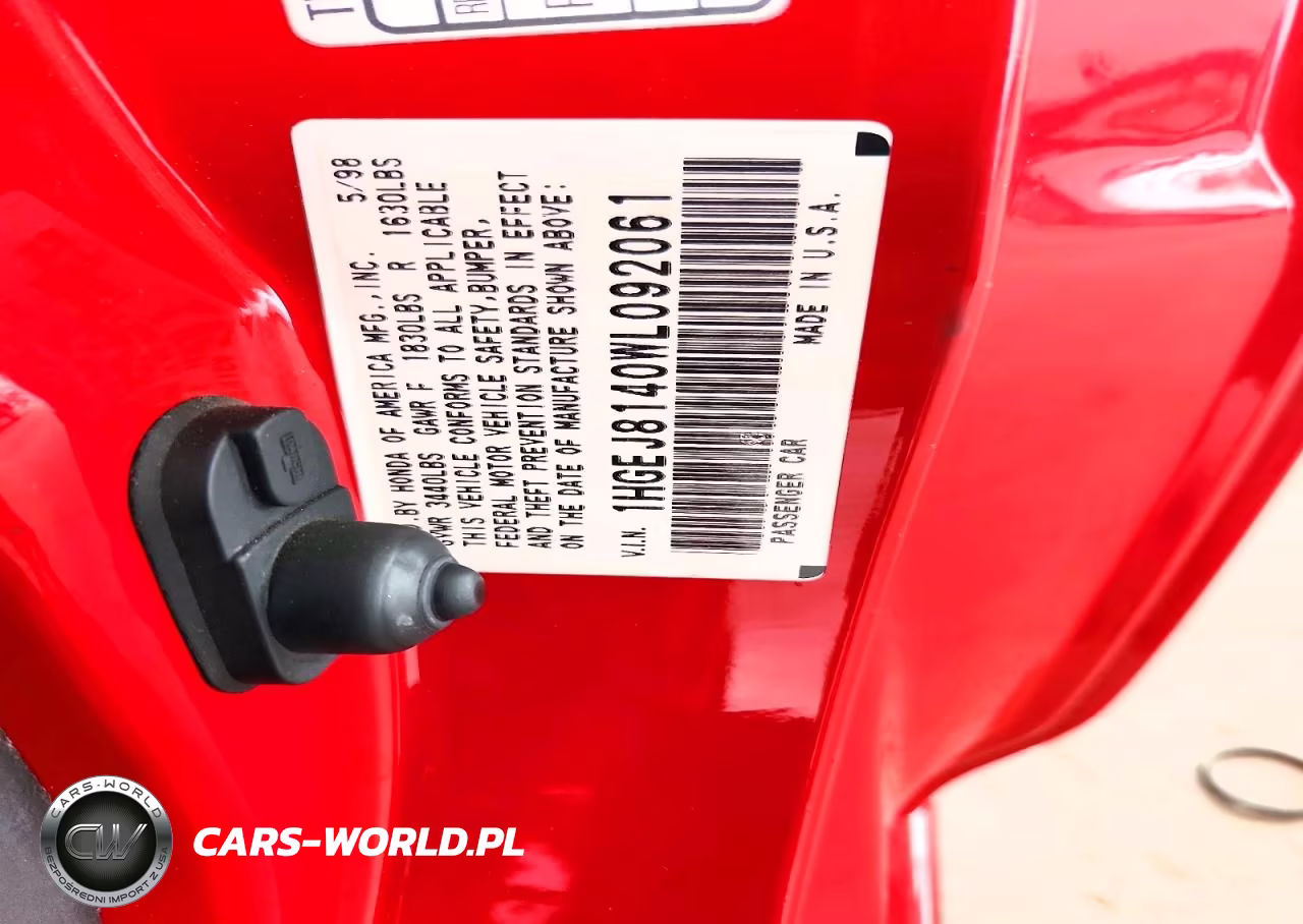 1998 Honda Civic Ex VIN:1HGEJ8140WL092061 - 12